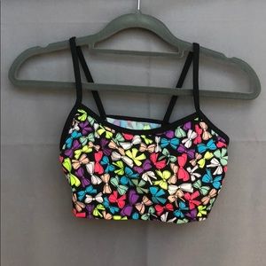 Sports bra with bows